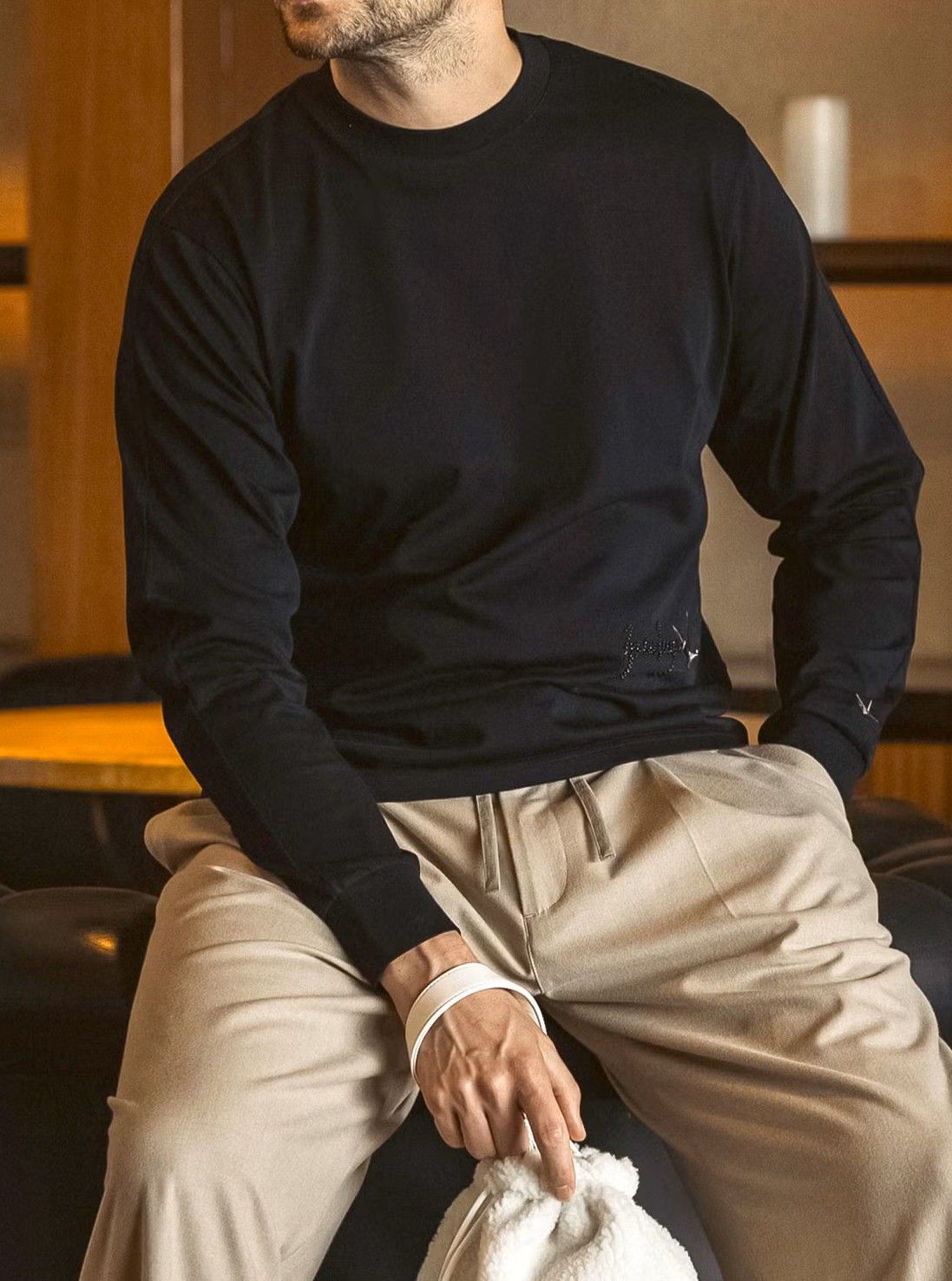 ジュエリーロゴロングTシャツ | Tシャツ | ブラック | メンズ