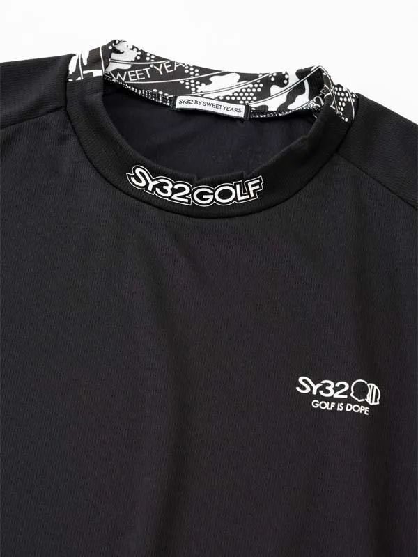 GRAPHIC POINT MOCK | モックネック | ブラック | メンズ | ゴルフウェア