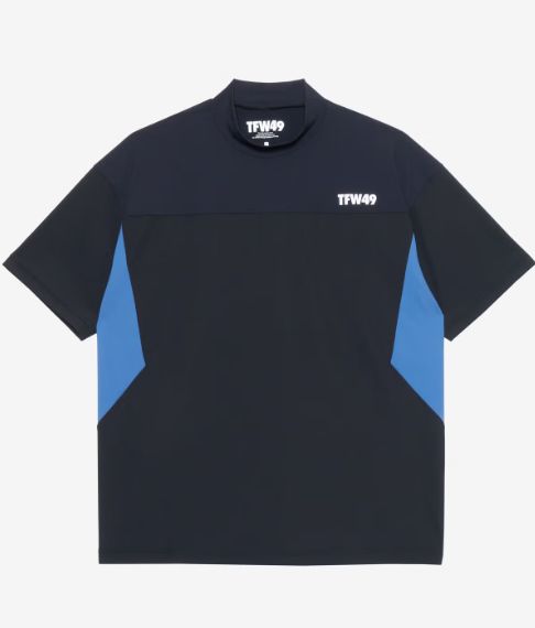 WIDE SHORT SLEEVE MOCKNECK | モックネック | ブラック | メンズ | ゴルフウェア