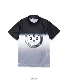 GRADATION CROSS LOGO MOCK | モックネックシャツ | ブラック | メンズ | ゴルフウェア