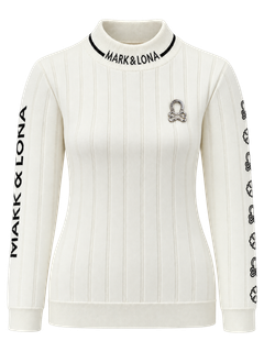 Lurex Rib Mock Neck Knit | セーター | ホワイト | レディース | ゴルフウェア