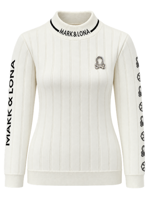 Lurex Rib Mock Neck Knit | セーター | ホワイト | レディース | ゴルフウェア