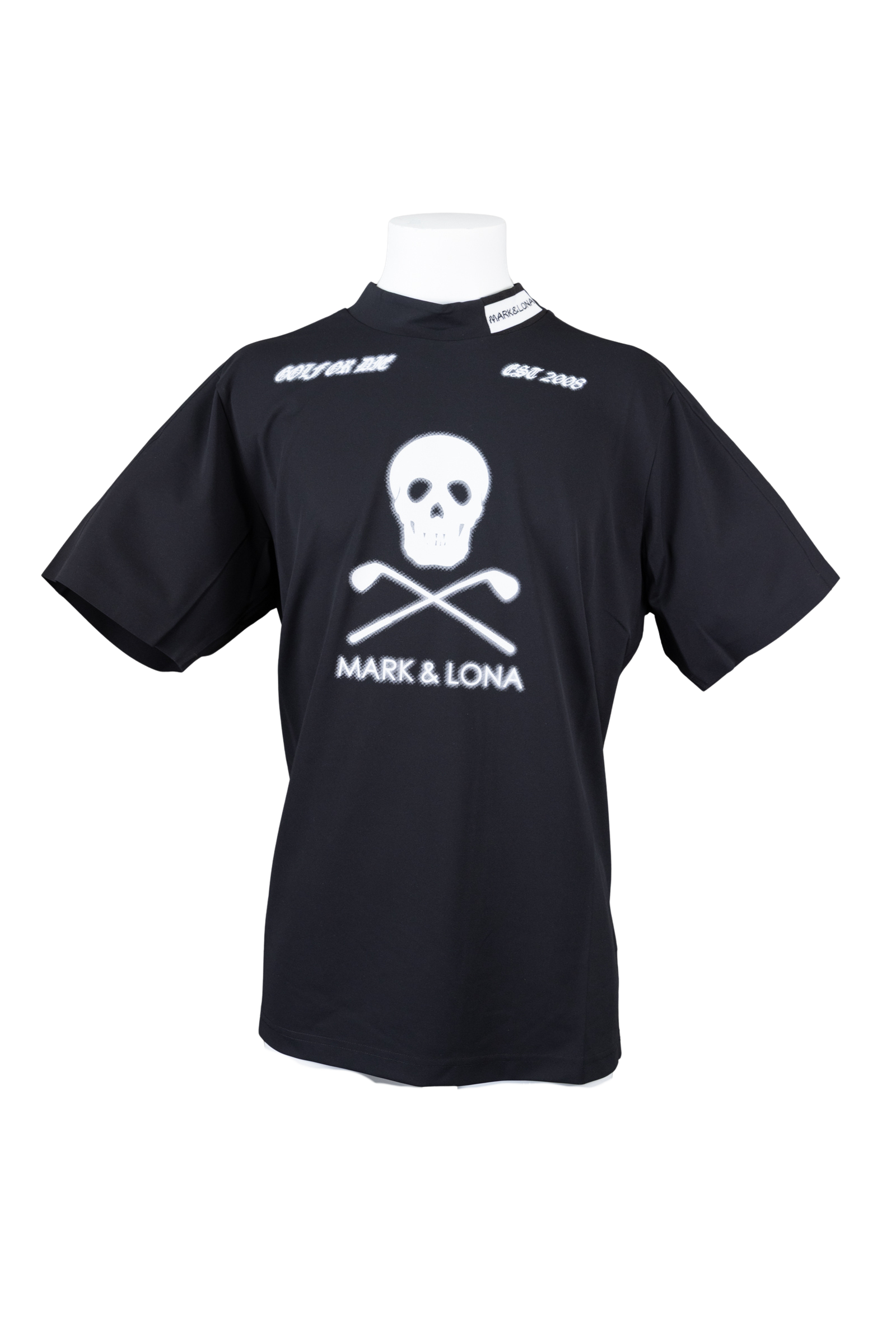 Icon Skull Stretch Nylon Piqué Mock | MEN | Tシャツ | ブラック | メンズ | ゴルフウェア | 写真