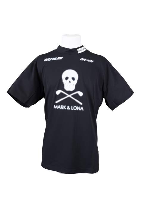 Icon Skull Stretch Nylon Piqué Mock | MEN | Tシャツ | ブラック | メンズ | ゴルフウェア | 写真