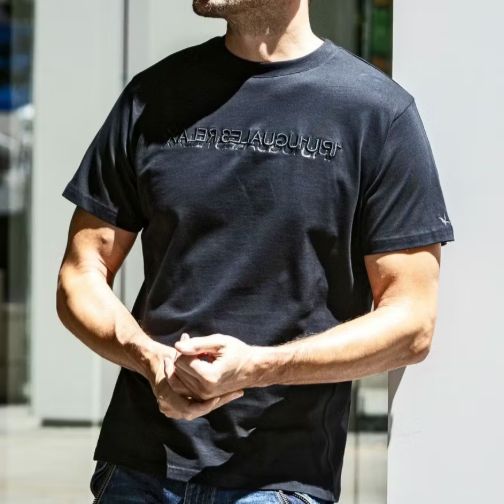 2重ロゴ半袖Tシャツ | Tシャツ | ブラック | メンズ