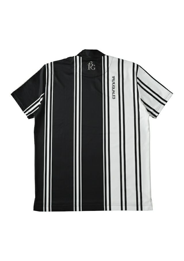113 GOLF S/S MOCK NECK STRIPE | モックネックシャツ | ブラック | メンズ | ゴルフウェア