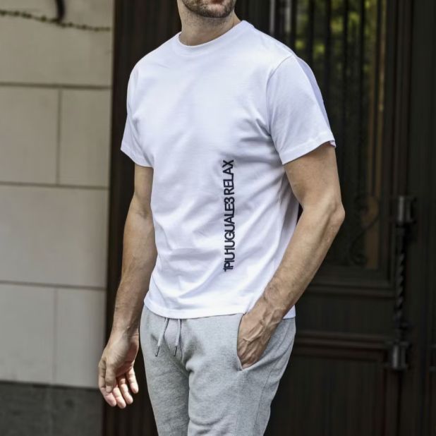 バーチカルエンブロイディー半袖Tシャツ | Tシャツ | ホワイト | メンズ