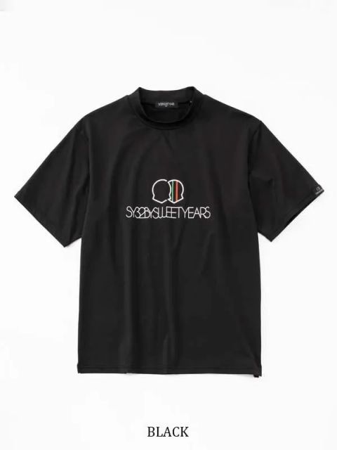 ITALIAN EMBLEM MOCK | モックネック | ブラック | メンズ | ゴルフウェア