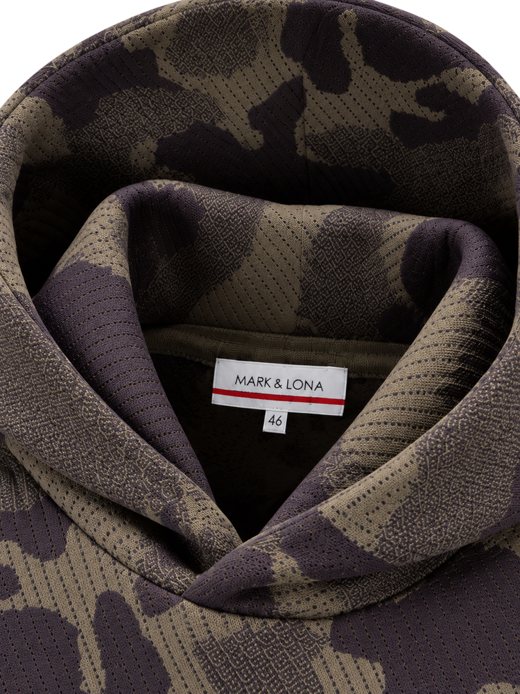 Mercury Camo Jacquard Knit Hoodie | セーター | フーディ | カーキ | メンズ | ゴルフウェア