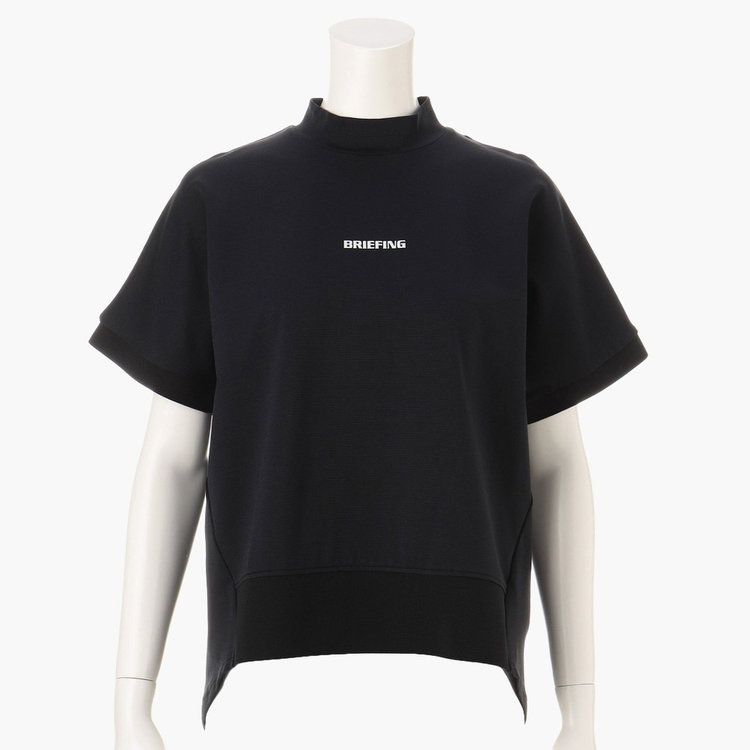 WOMENS BACK LOGO LINE HIGH NECK RELAXED FIT | モックネック | ブラック | レディース | ゴルフウェア