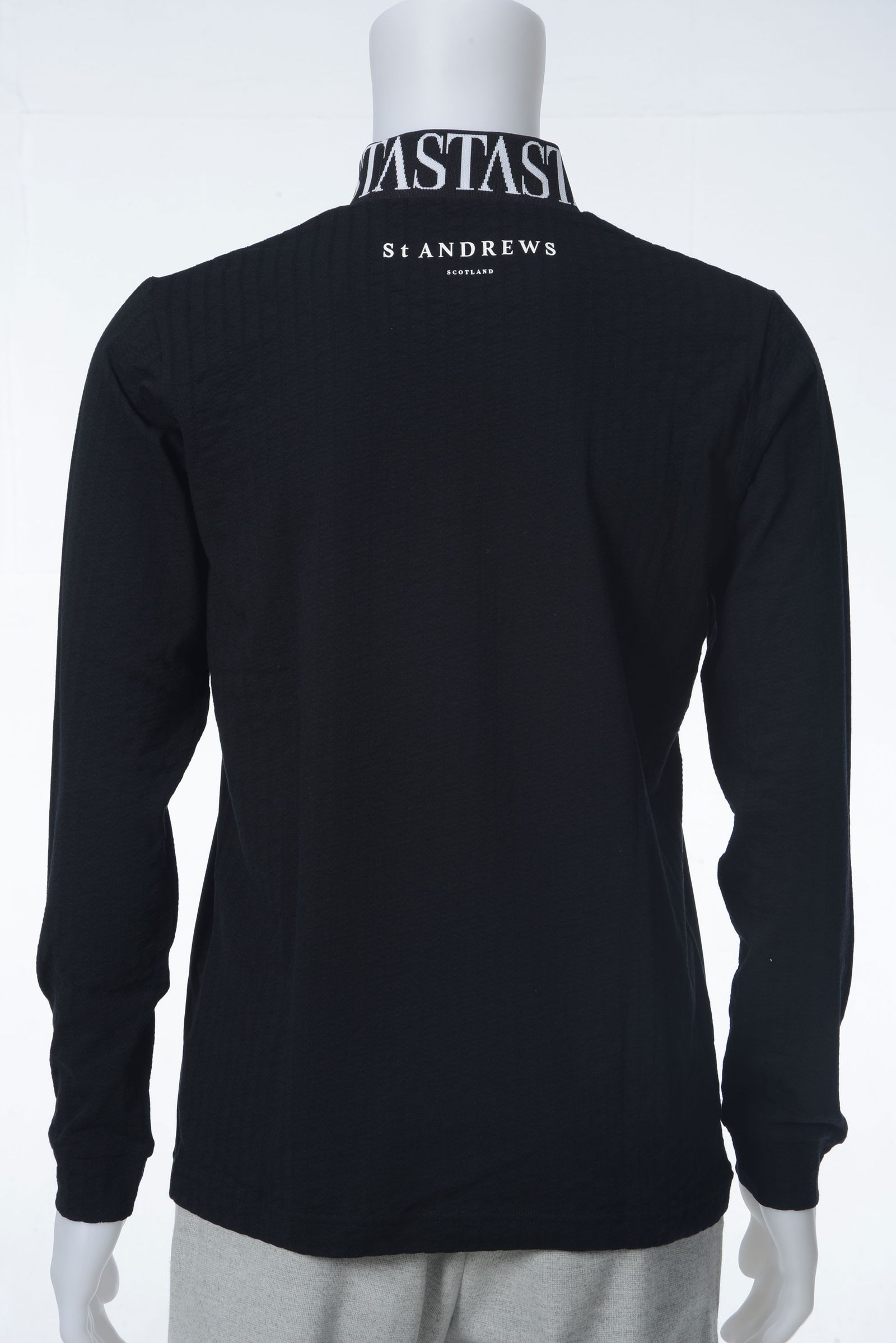 モックネックTシャツ | 長袖 | ブラック | メンズ | ゴルフ