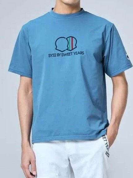 EMBLEM MOCK T | モックネック | ブルー | メンズ | ゴルフウェア