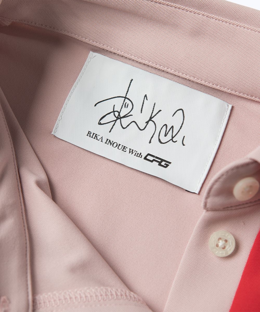 bicolor sleeveless shirt with RC | バイカラーノースリーブシャツ | レディース ゴルフウェア | PINK ピンク