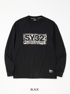 HEART PATTERN BOX LOGO L/S TEE | Tシャツ | ブラック | メンズ | ゴルフウェア