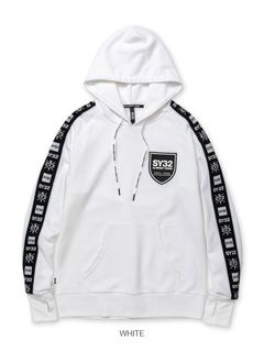 LINE TAPE P/O HOODIE | パーカー | ホワイト | ブラック | ベージュ | メンズ