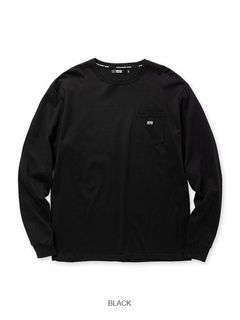 BACKPRINT POCKET L/S TEE | 長袖Tシャツ | ブラック | ホワイト | グレー | ネイビー | レッド | メンズ