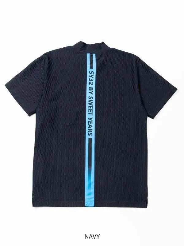3D-FACE BACK NEON MOCK | Tシャツ | ネイビー | メンズ | ゴルフウェア