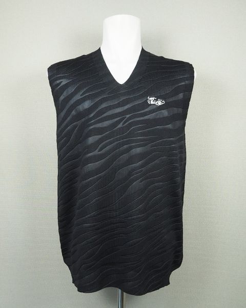 ゼブラ柄 ニットベスト | ブラック | メンズ | ゴルフウェア