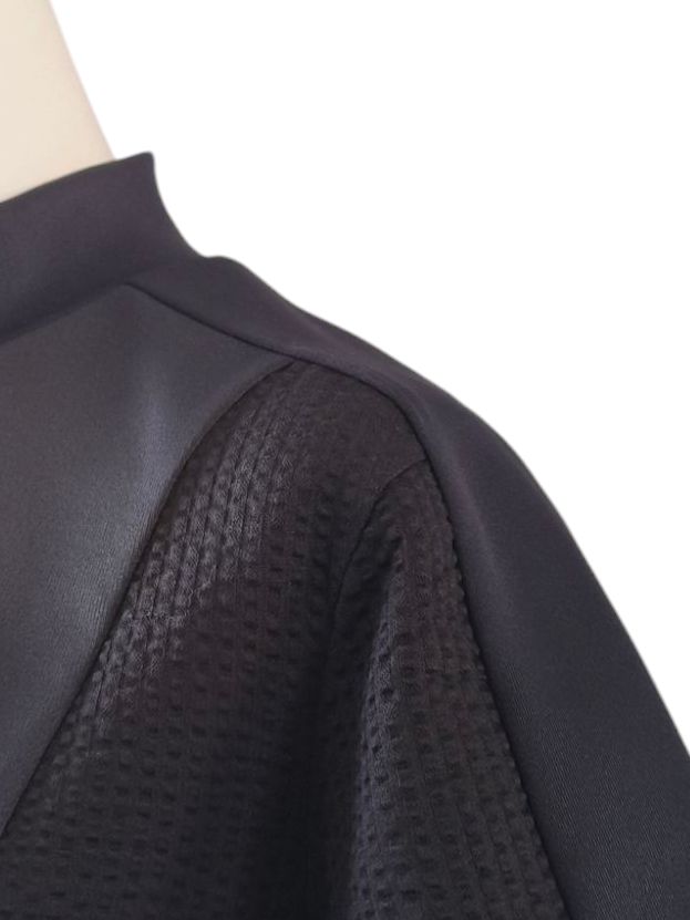 Calde Panel Mock Neck | モックネックシャツ | ブラック | レディース | ゴルフウェア |