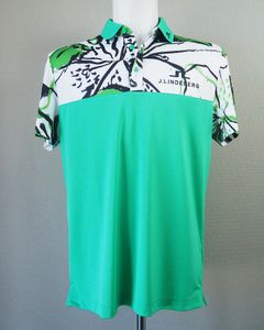 TOUR COLLECTION | バッグブリッジ デジタルプリント カラーブロック 半袖シャツ | メンズ ゴルフウェア | グリーン (025)