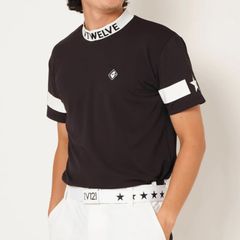 JACQUARD LOGO MOCK | ジャガード ロゴ モック | 半袖 Tシャツ | ブラック | メンズ | ゴルフウェア