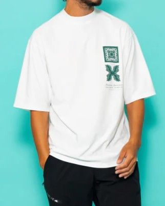 サーフモックネック S/S(Nalu＆Turf) | モックネックシャツ | ホワイト | メンズ | ゴルフウェア