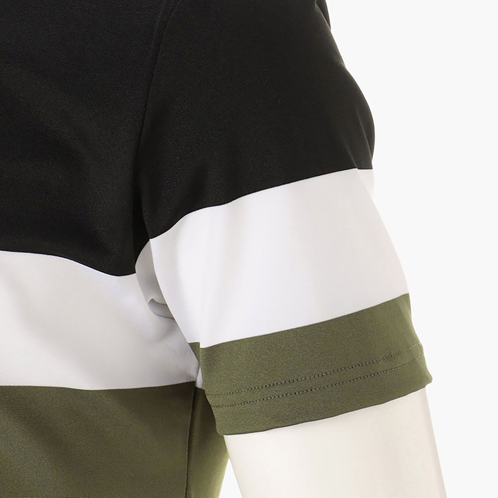 MENS PANEL STRIPE HIGH NECK | モックネック | ブラック | メンズ | ゴルフウェア
