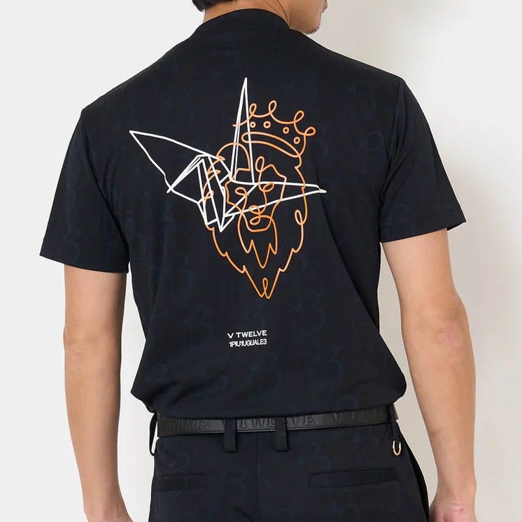 V12113 DUAL MOCK | モックネックTシャツ | ブラック | メンズ | ゴルフウェア