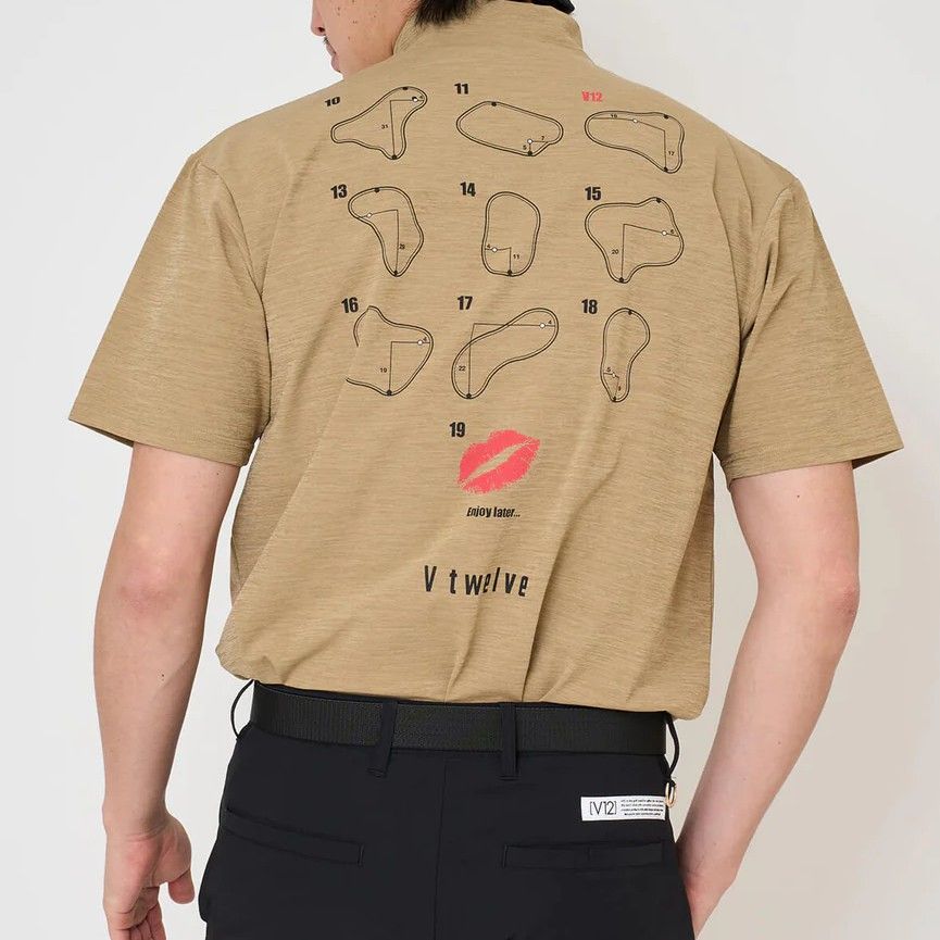 LEON GC set C | ポロシャツ×モックネック  2枚セット| ネイビー×ベージュ | メンズ | ゴルフウェア