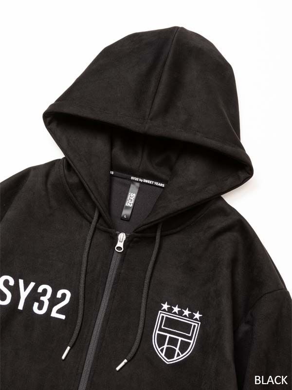 ESTER SUEDE ZIP HOODIE | パーカー | ブラック | メンズ