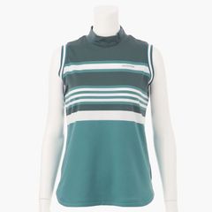 WOMENS MARINE STRIPE NS HIGH NECK | ノースリーブシャツ | ブルー | レディース | ゴルフウェア