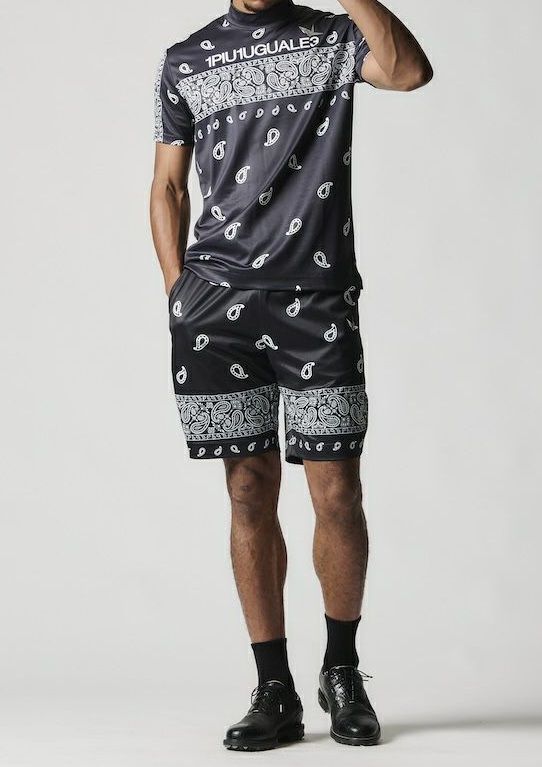 113 GOLF S/S MOCK NECK BANDANA | モックネックシャツ | ブラック | メンズ | ゴルフウェア