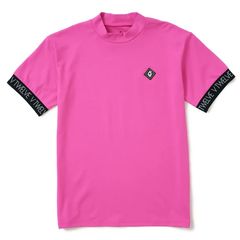 【ポイント10倍】S/JAQUARD MOCK | モックネックシャツ | ピンク | メンズ | ゴルフウェア
