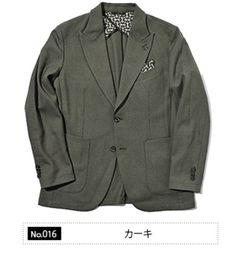 ウールライク カルゼ ストレッチ ジャケット | カーキ | メンズ