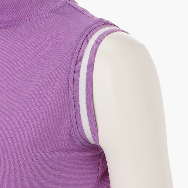 WOMENS TOUR NO SLEEVE HIGH NECK | ツアー ノースリーブ ハイネック | モックネック Tシャツ | パープル | レディース | ゴルフウェア