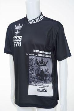 クールコア Beach+ロゴ柄 モックネック 半袖Tシャツ | ブラック | メンズ | ゴルフウェア