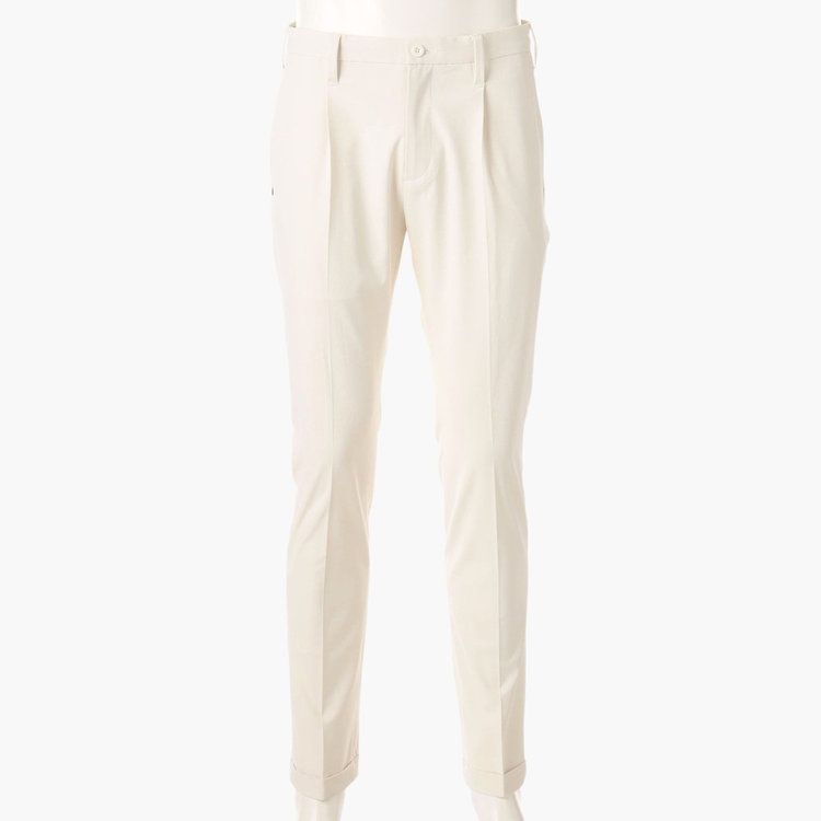 MENS PIQUE SINGLE PLEATED DRESS PANTS | パンツ | ホワイト | メンズ | ゴルフウェア
