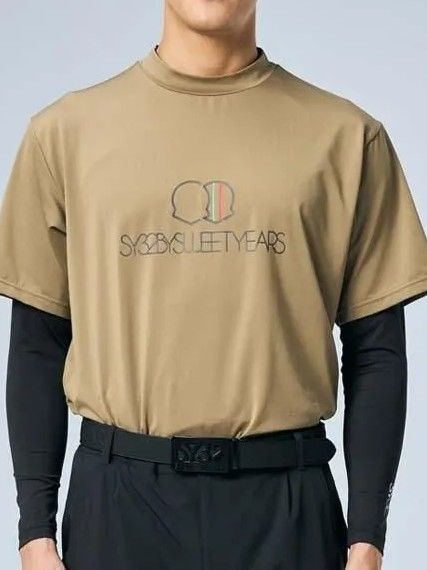 ITALIAN EMBLEM MOCK | モックネック | ベージュ | メンズ | ゴルフウェア