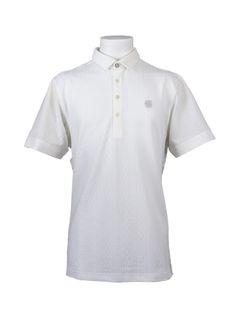 縄柄リンクス半袖シャツ (MENS) | ポロシャツ | ホワイト | メンズ | ゴルフウェア