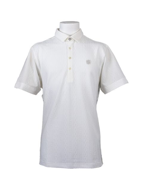 縄柄リンクス半袖シャツ (MENS) | ポロシャツ | ホワイト | メンズ | ゴルフウェア