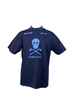 Icon Skull Stretch Nylon Piqué Mock | MEN | Tシャツ | ネイビー | メンズ | ゴルフウェア | 写真