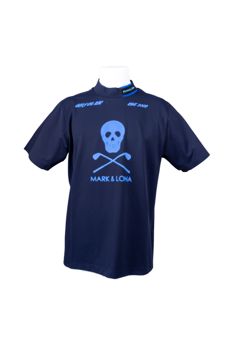 Icon Skull Stretch Nylon Piqué Mock | MEN | Tシャツ | ネイビー | メンズ | ゴルフウェア | 写真