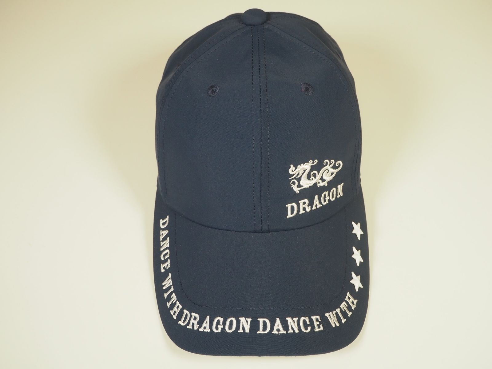 Dance With Dragon - ロゴ&ズタッズキャップ | ネイビー | ユニ