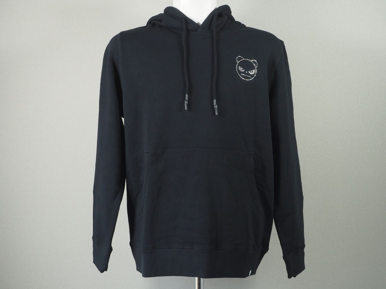 MEN’S RHINESTONE HOODIE SWEAT SHIRT | トレーナー | スウェット | ブラック | メンズ