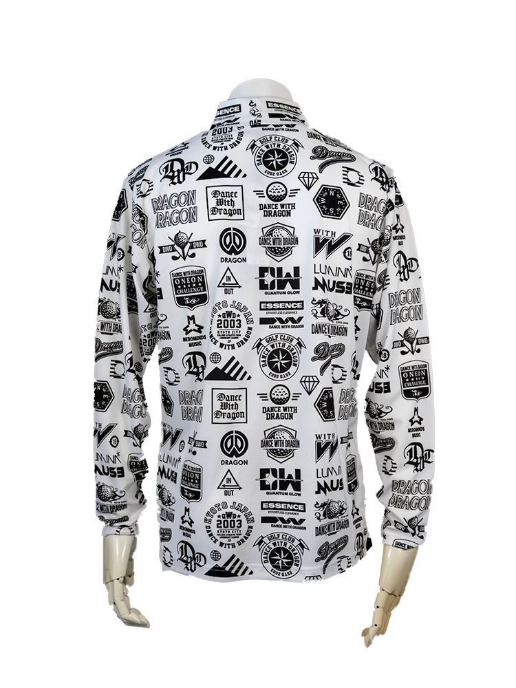 Various marksプリント長袖モック | モックネックシャツ | ホワイト | メンズ | ゴルフウェア