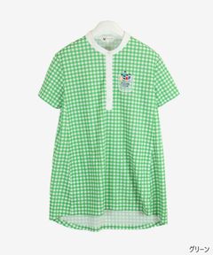 バンドカラー半袖プルオーバー | グリーン | レディース | ゴルフウェア