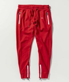 ジップロゴスウェットロングパンツ | レッド | メンズ