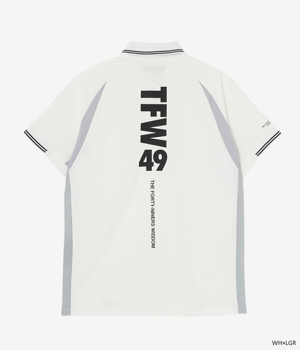 LINE SLEEVE POLO | ポロシャツ | ホワイト×ライトグレー | メンズ | ゴルフウェア
