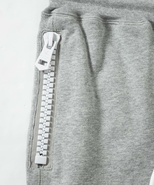 ビッグファスナー刺繍ロゴロングパンツ | トップグレー | メンズ