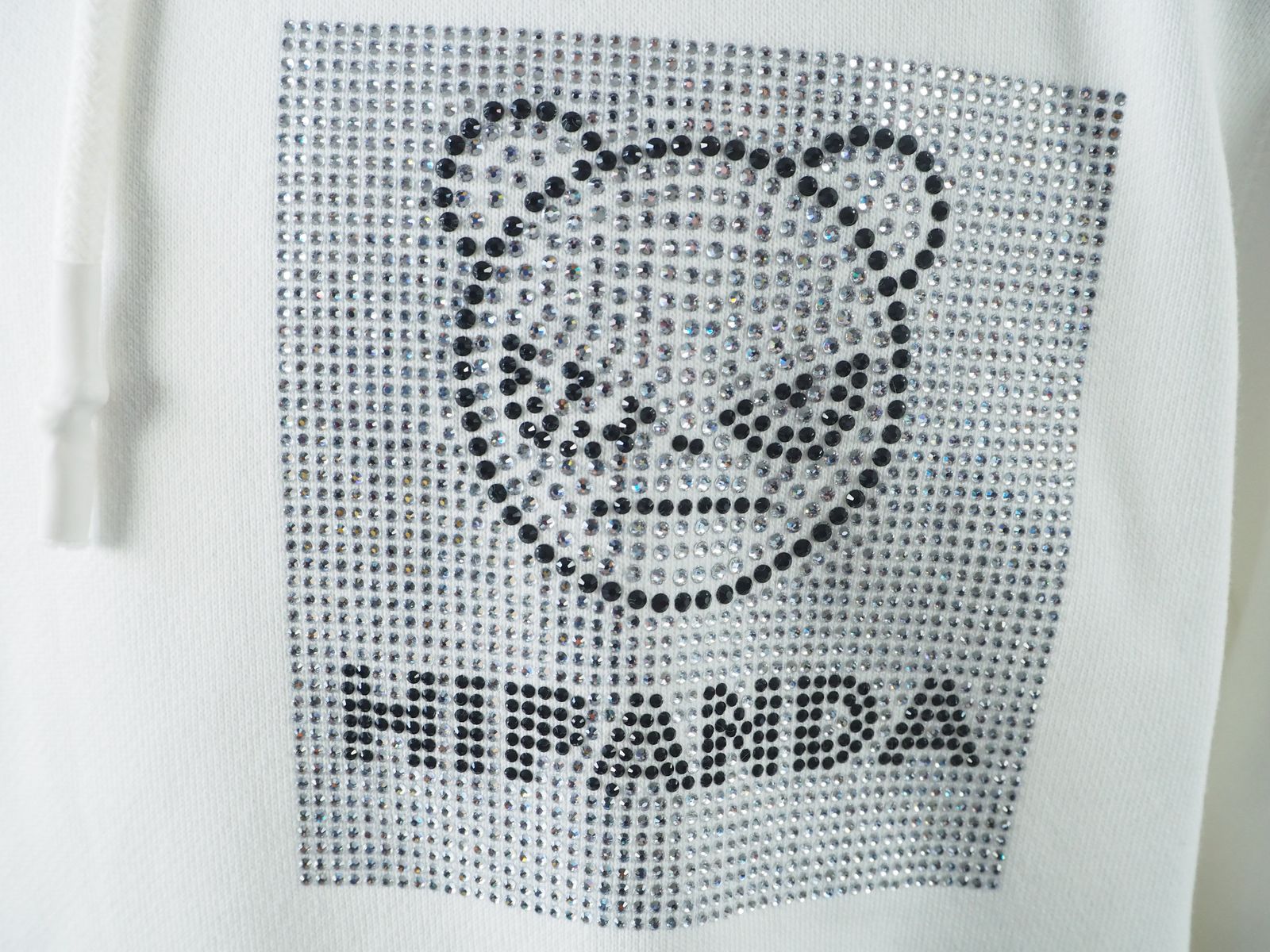 HIPANDA(ハイパンダ) | パーカー | フーディー | MEN'S RHINESTONE HOODIE SWEAT SHIRT | ホワイト  | メンズ - S - WHITE